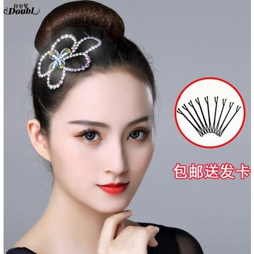 New Dancing Headwear Costume Ballroom Latin Dance Headdress Waltz Tango Foxtrot Headwear Imitation Austrian Diamond