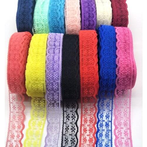 Beatiful 10 Yards Lace Ribbon 22 MM Width Lace Trim Fabric Embroidered Net lace trimmings for Sewing African Lace Fabric DIY