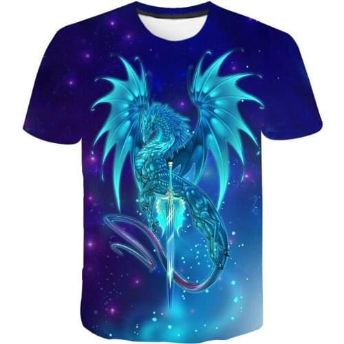Summer Dragon 3D T-shirt Boys Girls Kids New Fashion Casual Streetwear Men Women Dragon Printed T-shirt Cool Trendy Tops