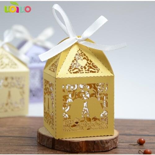 Mini cupcake box! various colors leaves mini cupcake box laser cutting your names and the date for free