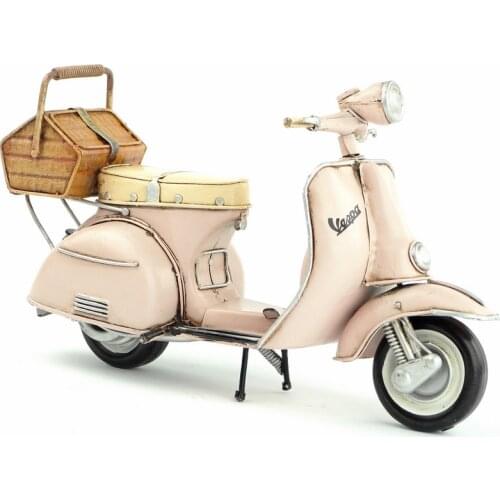 New Handmade Motorcycle Model 1965 VESPA Metal Motorbike Artefact Model Toy For Collection Gift Decoration Free Shipping