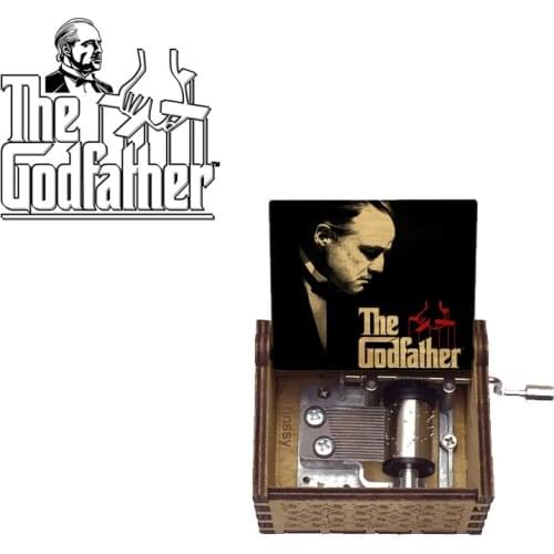 Newest figure color print Godfather music theme music box Song Custom Caixa De Musica Musical Christmas Birthday Movie Fans Gift