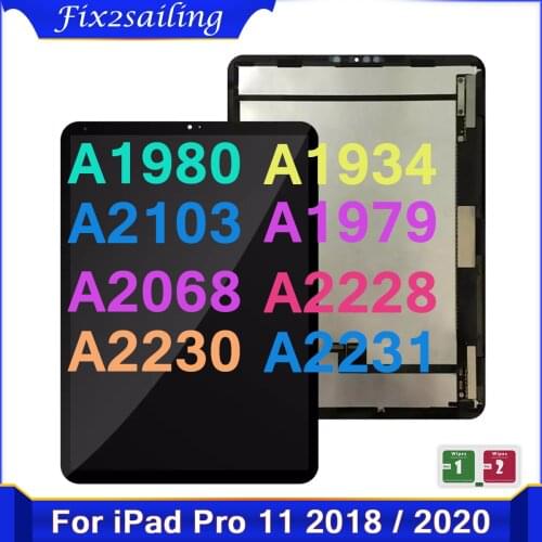11'' Original for iPad Pro 11 LCD A1980 A1934 A1979 A2068 A2230 A2228 LCD Display Touch Screen Digitizer Assembly Replacement