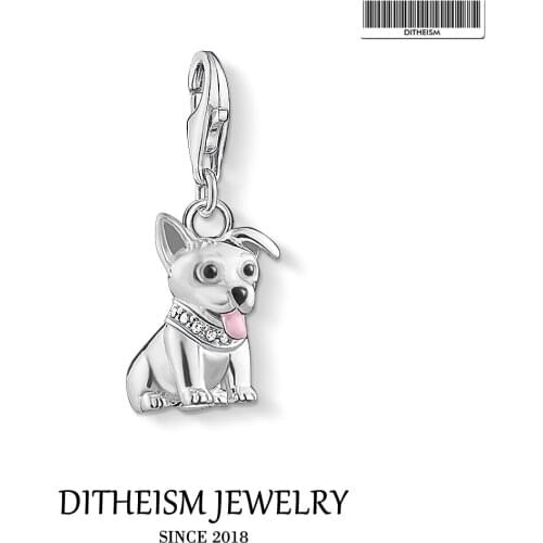 Corgi Dog Charm Pendant,2020 Summer Brand New Fashion Jewelry 925 Sterling Silver Cute Gift For Women Men Pet Fit Bracelet