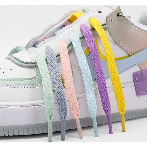 6 Colors Flats Shoelaces Casual Sports Shoes Fine Weave Shoe Laces Universal For Men And Women Sneakers AF1 Shoelace 1 Pair