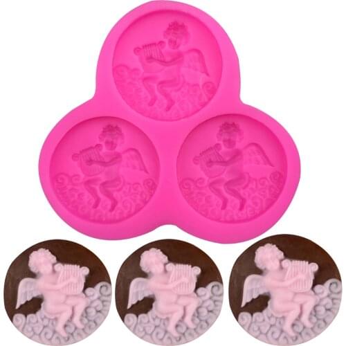 Angel Shaped DIY fondant silicone soap moulds form chocolate jelly pastry candy cake cupcake decoration kitchen clay tools F0211