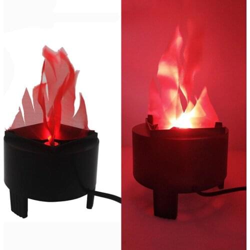 LED Fake Flame Lamp Torch Light Fire Pot Bowl Christmas Halloween Prop Party Dec
