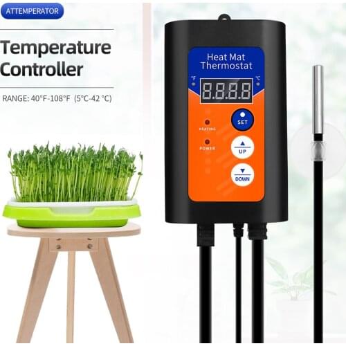 Heat Mat Thermostat 1150W 230V Digital Temperature Controller For Hydroponic Plants Seed Germination Reptiles Pet Supplies