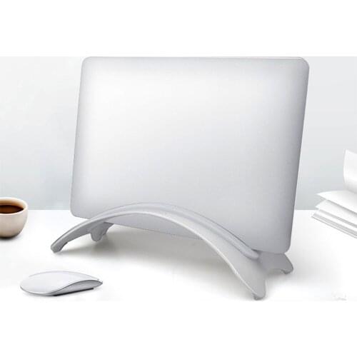 Vertical Laptop Stand Gray Silver Desktop Stable Erected Holder Aluminum Alloy Anti Slip for Macbook Pro Air 13 14 16