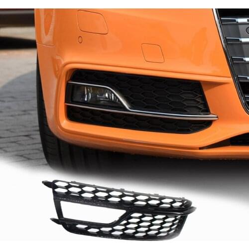 2Pcs Reliable Fog Light Grille with Hole Replacement 8T0 807 681 M/8T0 807 682 M ABS Fog Light Cover Fine Workmanship
