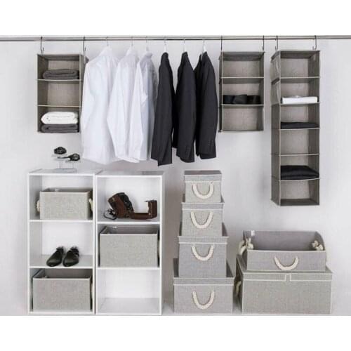 2019 Solid Folding Square Storage Utility Box Fabric Cube Drawer Organizer Cloth Basket Bag