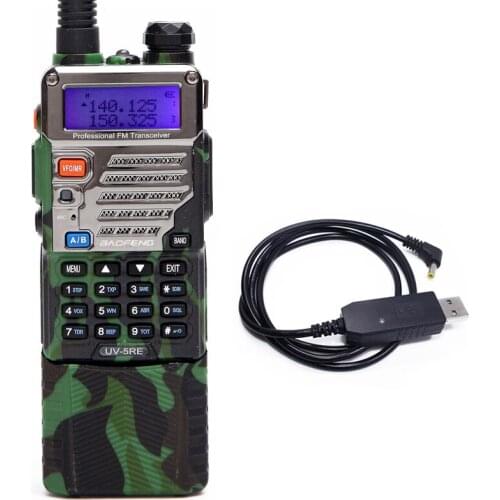 BAOFENG UV-5RE Walkie Talkie 8W powerful 3800mAh Dual Band 10 km long range cb two way radio Upgrade of UV 5RE+USB Cable
