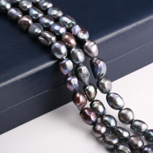 High Quality Natural Freshwater Black Pearl Irregular Loose Beads 10-11 Mm For DIY Jewelry Making Bracelet Necklace Accessory