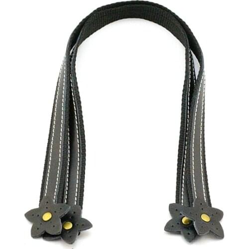 FASHIONS KZ 50cm Bag Strap Canvas Leather Bag Handle Star-shape for Handbag Replacement DIY Accessories KZ0052