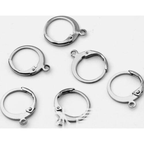 20pcs/lot 14x12mm Stainless Steel French Earring Hooks Wire For making diy handmade Earrings,Jewelry Accessories WholeSale