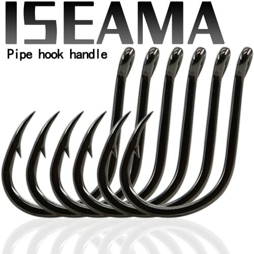 ISEAMA Fishing Hooks Set Barbed Single Circle Carp Hook High Carbon Steel Sea Fishinhook Fly Fishing Accessories Tackle