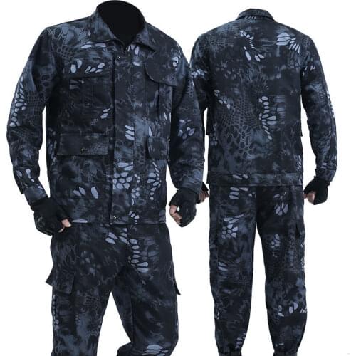 The black python camouflage hunters hunting camouflage soldiers military tactical military uniform men work clothes