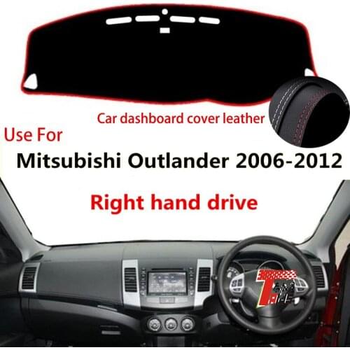 TAIJS Factory Classic Casual Leather Car Dashboard Cover For Mitsubishi Outlander 2006 2007 2008 09 10 11 12 Right hand drive