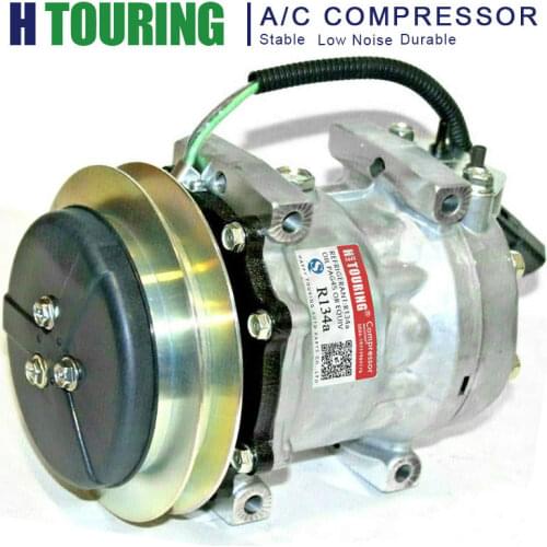 SD7H13 A/C Compressor 24V for Komatsu / Kobelco 423-S62-4330 1101367 57360 YX91V00002F2 TDK-R151310s 509-3991 PTAC57360 CM104104