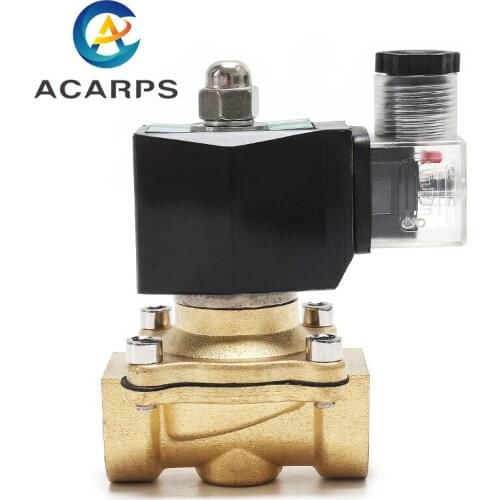 3/4" Brass Gas Solenoid Valve Normally Closed Waterproof Liquefied Petroleum Gas Natural Gas Switch Valve Water Valve 220V