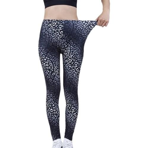 YSDNCHI Leopard Leggings For Women Fitness Workout Yoga Pants High Waist Stretchy Gym Running Ankle-Length Breathable Tights
