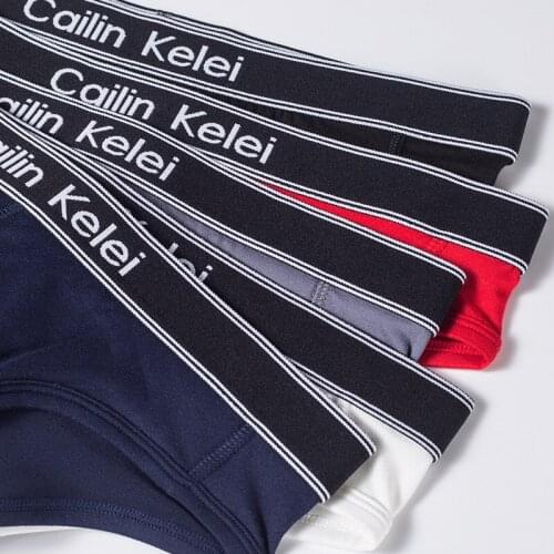 Cailin Kelei fashion brand mens underwear triangle low waist sexy u pouch solid color underwear 1502T