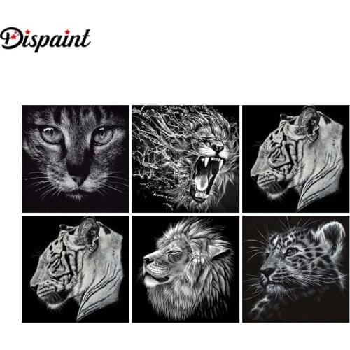Dispaint Full Square/Round Drill 5D DIY Diamond Painting "animal Ink Scenery" 3D Embroidery Cross Stitch 5D Home Decor Gift