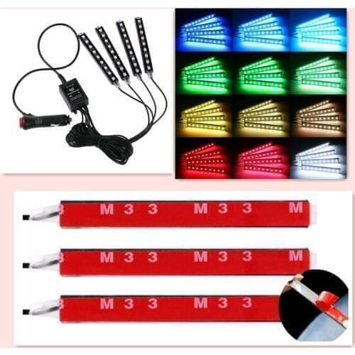 NEW Car Remote Interior decoration LED Strip For renault logan 2 mazda 6 gh kia rio 3 chevrolet niva bmw e46 skoda karoq