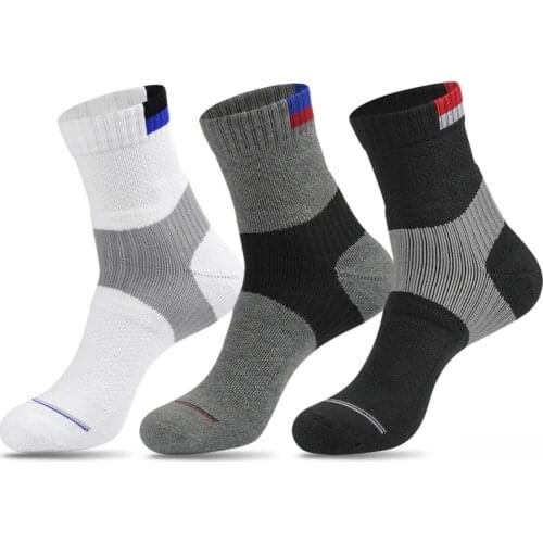 New Cotton Breathable Tennis Socks Badminton Outdoor Sports Socks Men Running Cycling Basketball Socks Adult Sport Socks