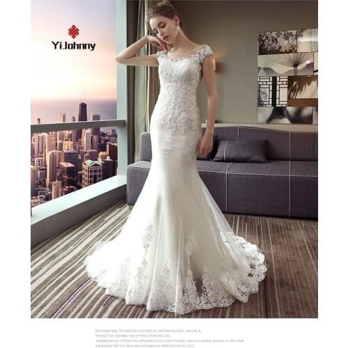 New Style Bridal Wedding Dress with slim lace in autumn 2020