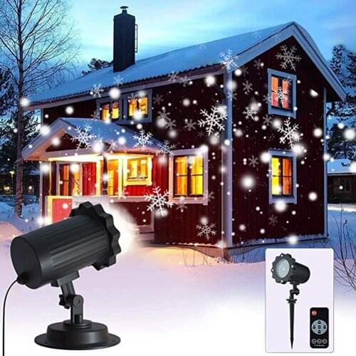 Christmas Decorations Laser Party Lights Lamp For Home Blizzard Projection Mini Snow White Blizzard Highlight Laser Projector