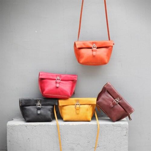 Cowhide Manual Retro High Quality Classic Brand Multi-Functionwomen Bag Leisure Handbag Solid Color Female Shoulder Bags