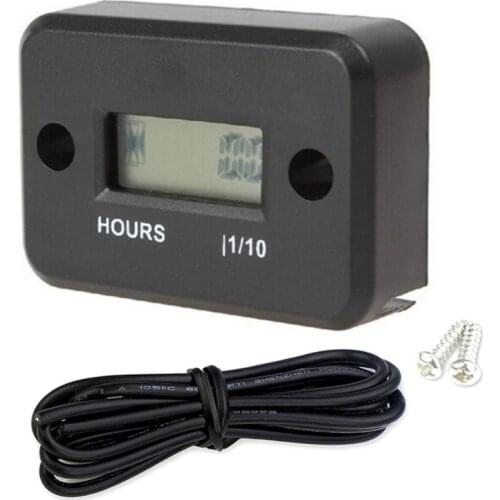Boat Engines Counter Hour Meter Universal Digtal Hour Meter for Motorcycle Bike Vehicle Maintenance Reminder