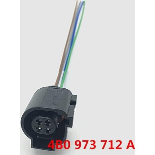 1/2/4/10/20/50pcs/lot 4 Pin/Way Water Temperature/level Sensor Plug Connector Wire Pigtail For AUDI VW SKODA 4B0 973 712A