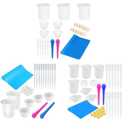 Silicone Measuring Cup Non-stick Epoxy Resin Mixing Stir Mould Glue Tool DIY