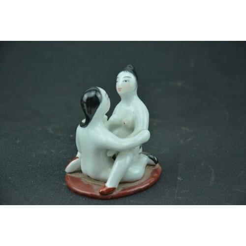 Rare Old Chinese porcelain statue,Oriental body art,Love,#03,Hand-painted crafts,Decoration,collection&Adornment