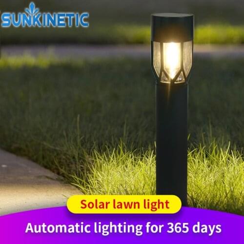 Solar Power LED Lawn Light Outdoor Decoration LED Garden Lighting Cylindrical Design Lights Waterproof Garden Lawn Lamp Lighting