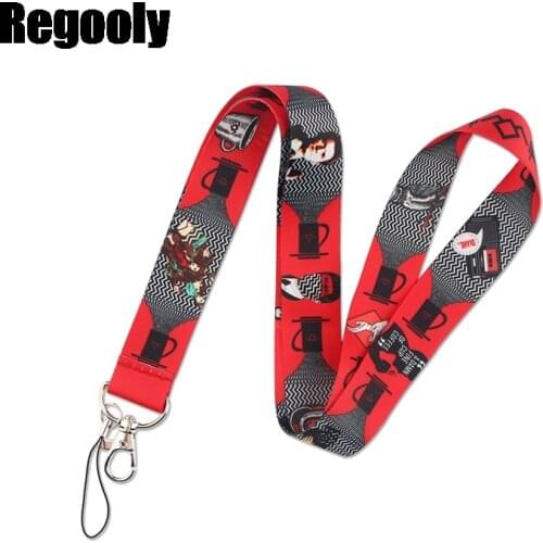 Twin Peaks Cartoon Neck Strap Lanyard for Keys ID Card Badge Holder Mobile Phone Straps Rope Keychain Webbing Ribbon