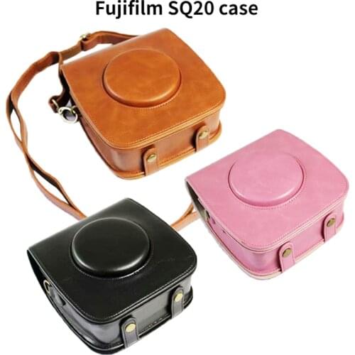 PU Leather Protective Camera Case for Fujifilm Instax Square SQ20 Instax Mini 11 Instant Camera Bag with Shoulder Strap