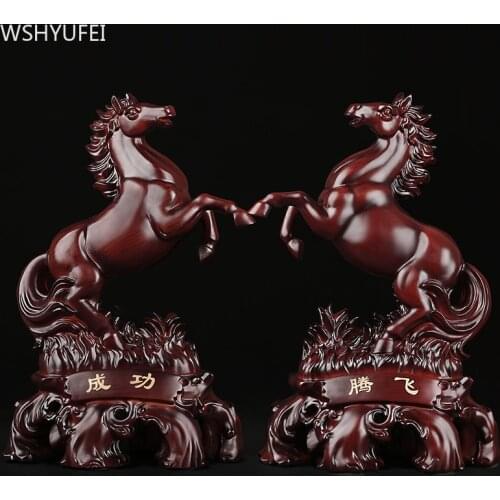 1pcs 17x11x26cm high quality resin horse decoration home decoration wedding office decoration Christmas gift WSHYUFEI