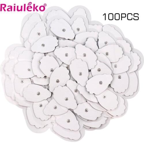 100PCS Replacement Electrode Pads Sector 4.5*7.3cm for 3.5mm Plug Tens Electrodes for Muscle Stimulator Tens Machine Pads