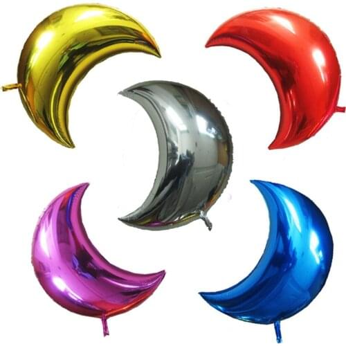 21PCS 36 Inch Large Moon Aluminum Balloon Theme Birthday Party Wedding Decoration Love Confession Balloon