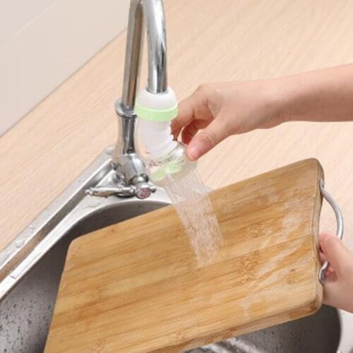 360 Degree Swivel Faucet Filter Adjustable Wash Vegetables Faucet Filter For Kitchen Splashproof Faucet Extender With Fan Blade