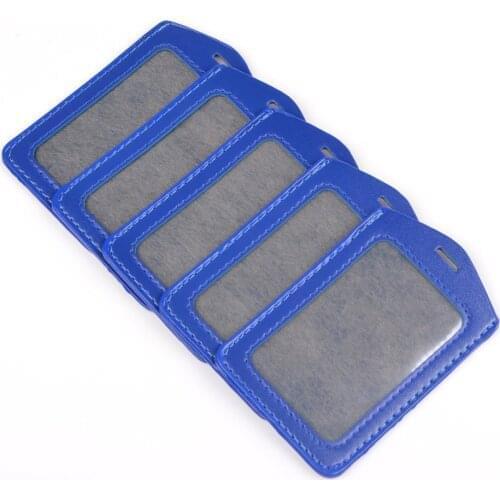 5 pcs Blue Vertical Card Holder for Business ID Badge Card Holders