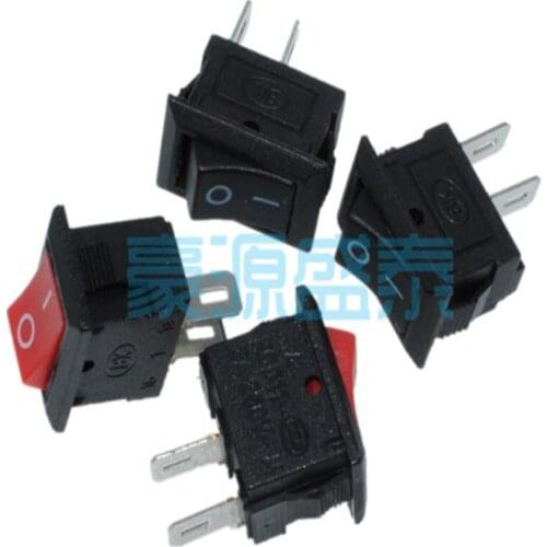 50PCS/Lot KCD1 MINI Rocker Boat Switch 2P 2Pin 2-Position 10*15mm 3A/250V Black/Red/White
