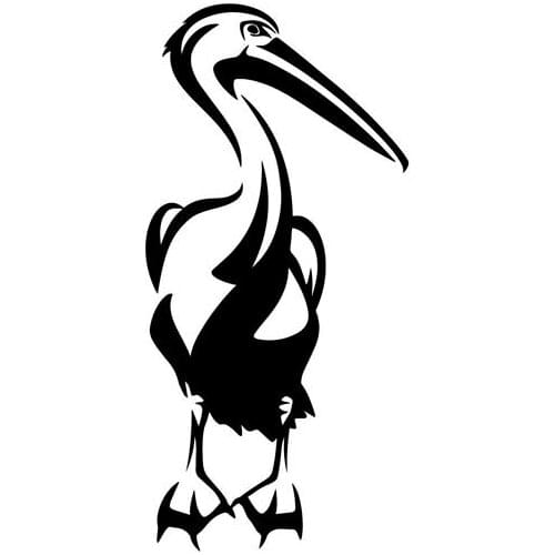 7.6CM*16CM Cute Pelican Bird Vinyl Decoration Decal Car Sticker Black/Silver Accessories C11-1057