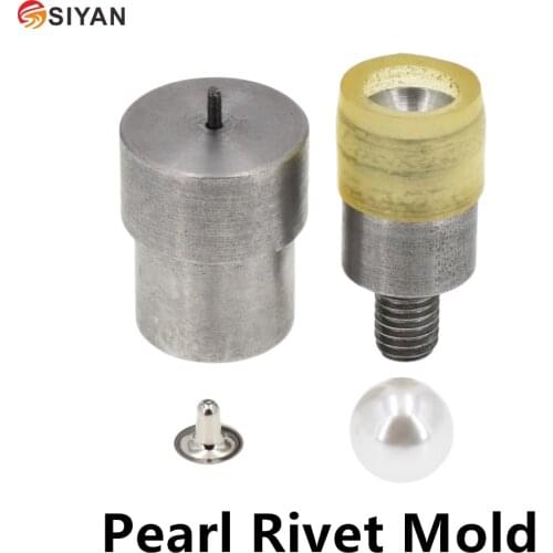Acrylic Beads Rivets Cap Stud With Screws Installation Tool Hand Press Pearl Button Die 8mm-20mm Mold For Bag Hat Shoe Clothing