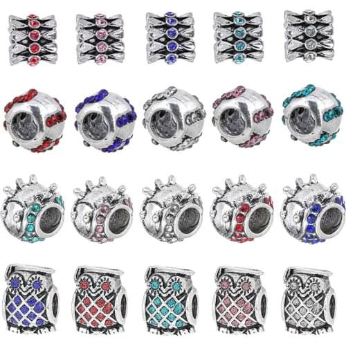 2Pcs/Lot Hot Sale Fashion Accessories DIY Cute Owl Charms Beads Fits Brand Bracelets For Women Cartoon Jewelry Gift Making