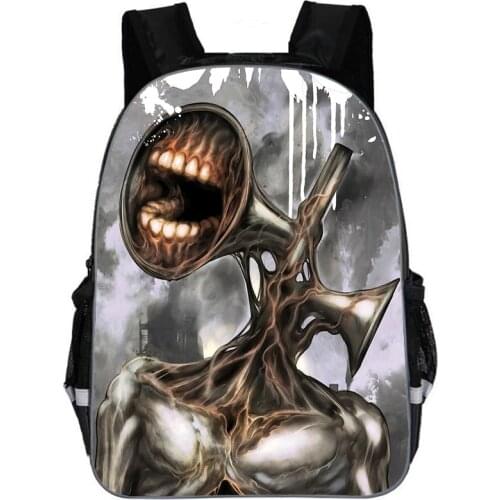 3D Printing Childrens Siren Head School Bags Kids Waterproof Backpack 13 Inch Boys Oxford Bagpack Girls Casual Travel Back Pack