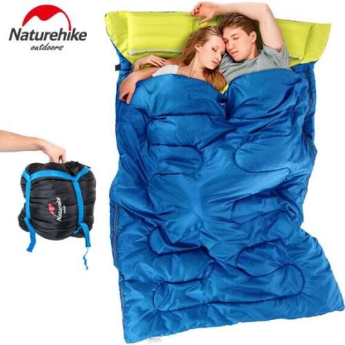 NH double sleeping bag adult outdoor camping tent spring, summer, autumn and winter seasons office lunch break cotton sleeping b